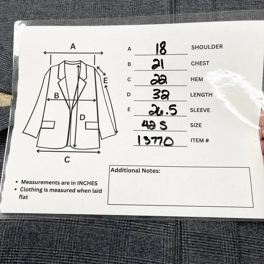 VTG Bill Blass Mens Blazer 42S Gray Glen Plaid Sport Coat Jacket Heritage Prep - Picture 11 of 12